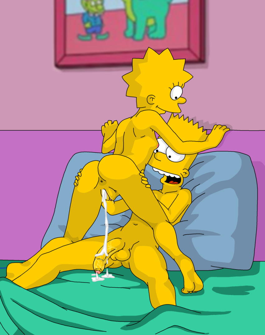 after_sex анус задница bart_simpson брат_и_сестра cum_in_pussy evilweazel_(artist) инцест lisa_simpson пенис киска the_simpsons